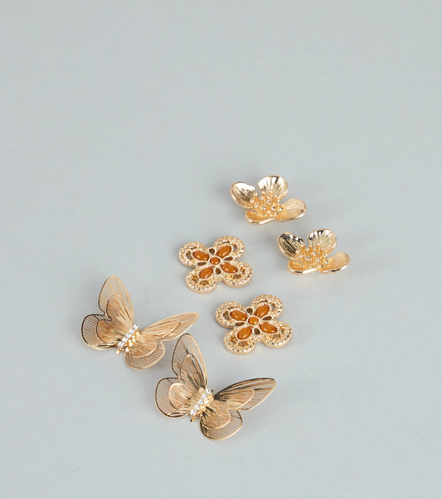 Windsor Sweet Garden Three-Piece Earrings Set - Image 2