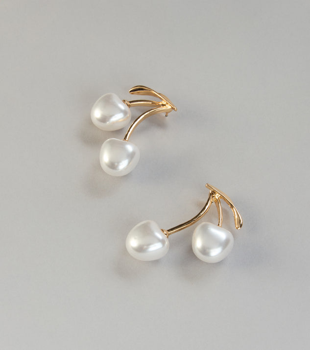 Windsor Sweet Pearl Cherry Drop Earrings - Image 3
