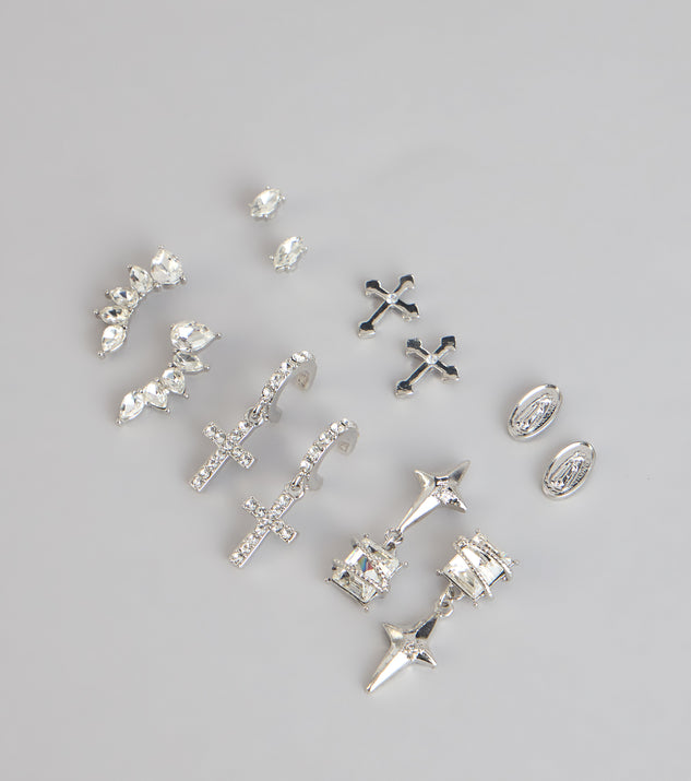 Windsor Switch Up Your Vibe Rhinestone Earrings Set - Image 3