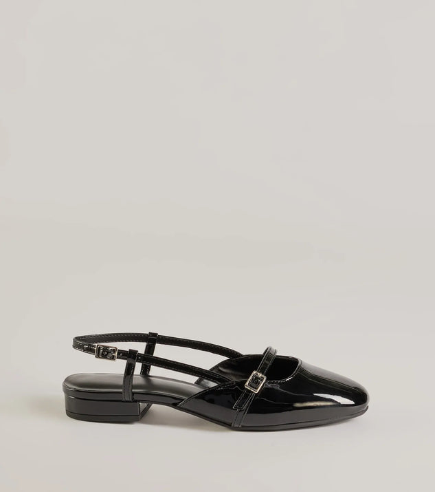 Windsor The Classic Faux Patent Leather Mary Jane Flats - Image 2