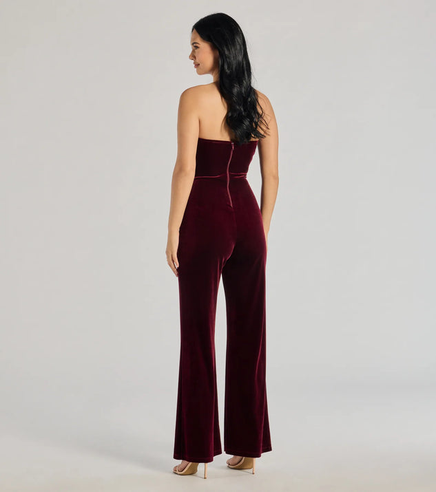 Windsor The Glam Factor Sleeveless Velvet Jumpsuit - Image 2