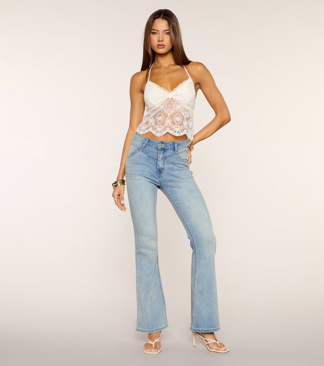 Windsor Too Cute To Cancel Floral Lace Crop Top - Image 2
