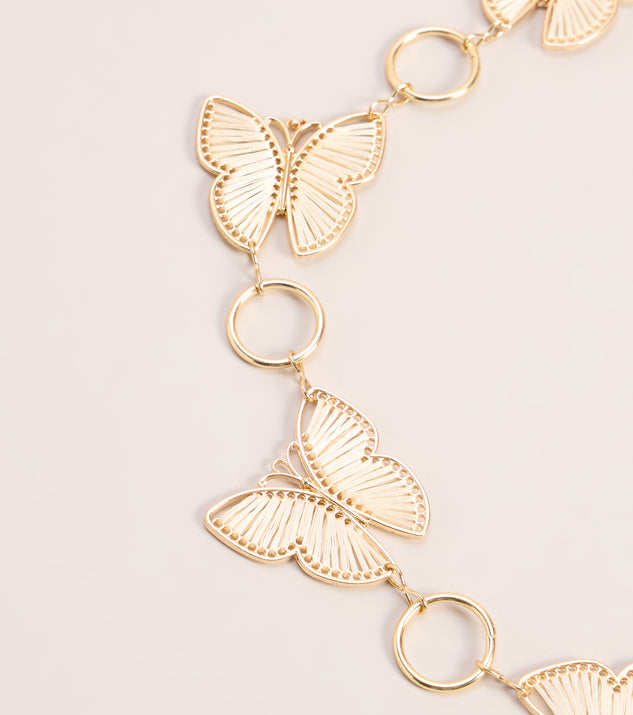 Windsor Trendy Charm Butterfly Chain-Link Belt - Image 2