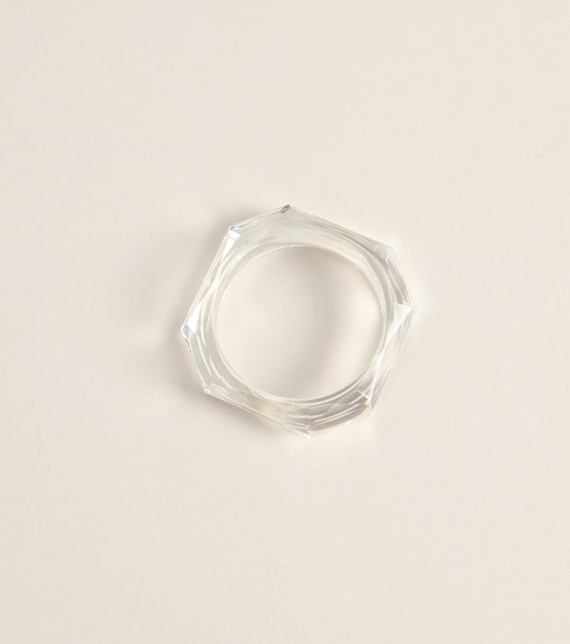 Windsor Trendy Shine Clear Bangle Bracelet - Image 3
