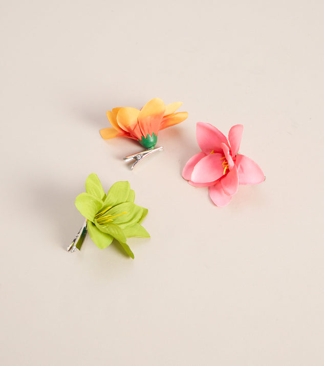 Windsor Tropic Crush Flower Hair Clip Set - Image 2
