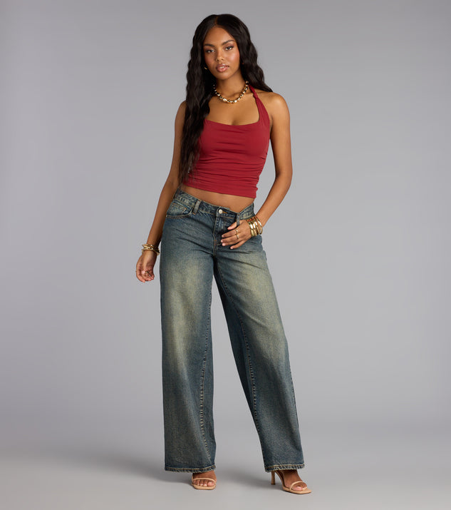 Windsor Twist and Turn Halter Crop Top - Image 3