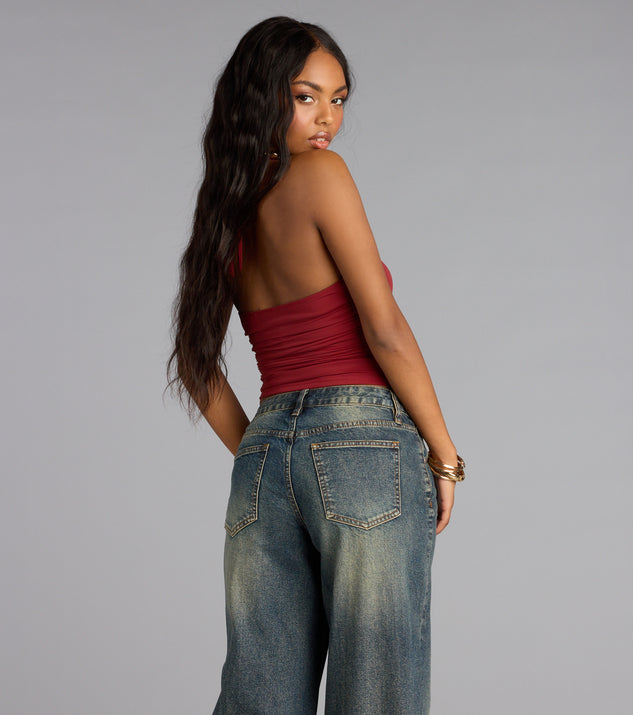 Windsor Twist and Turn Halter Crop Top - Image 2