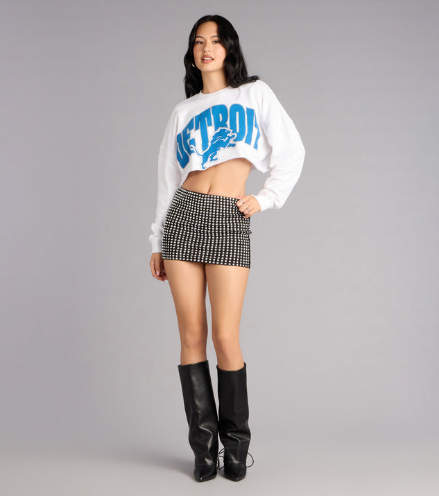 Windsor Ultra Game NFL Detroit Lions Crop Sweatshirt - Image 3