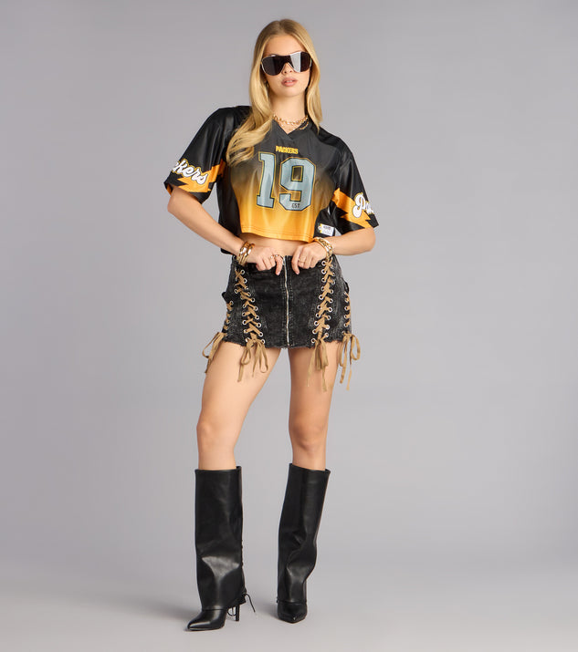Windsor Ultra Game NFL Green Bay Packers Mesh Crop Top - Image 3