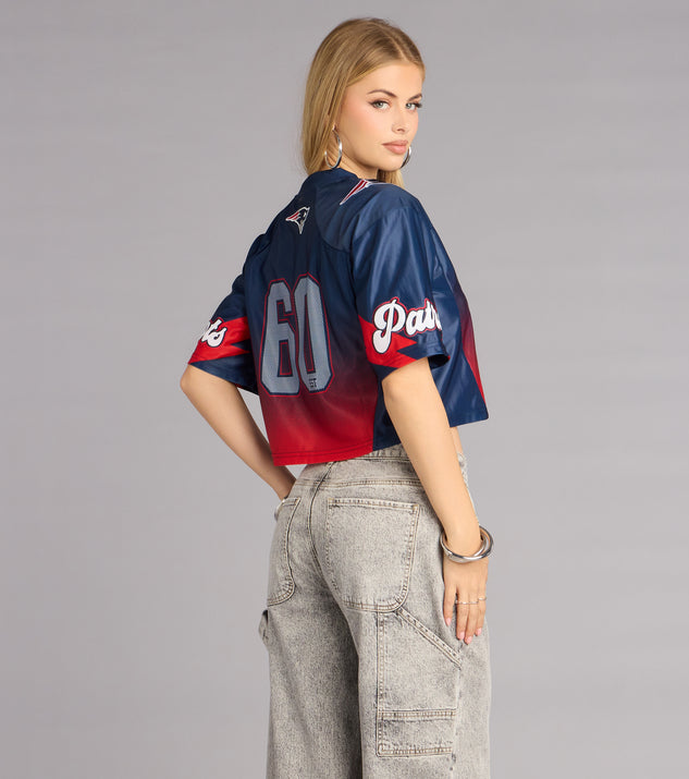 Windsor Ultra Game NFL New England Patriots Mesh Crop Top - Image 2