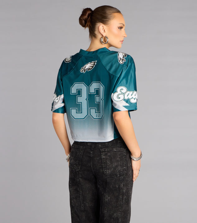 Windsor Ultra Game NFL Philadelphia Eagles Mesh Crop Top - Image 2