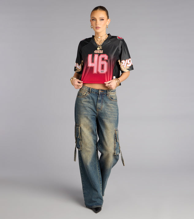 Windsor Ultra Game NFL San Francisco 49ers Mesh Crop Top - Image 3