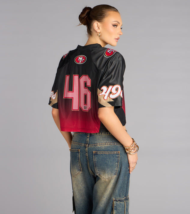 Windsor Ultra Game NFL San Francisco 49ers Mesh Crop Top - Image 2