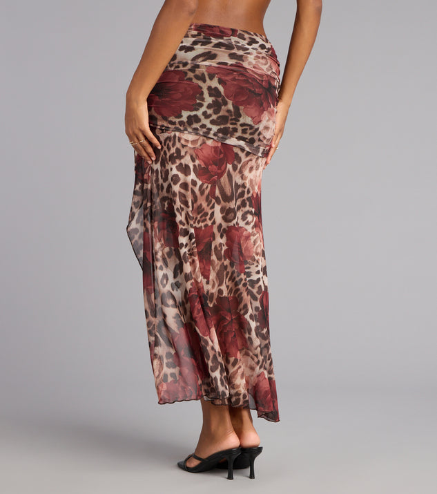 Windsor Untamed Bloom High-rise Slit Midi Skirt - Image 2