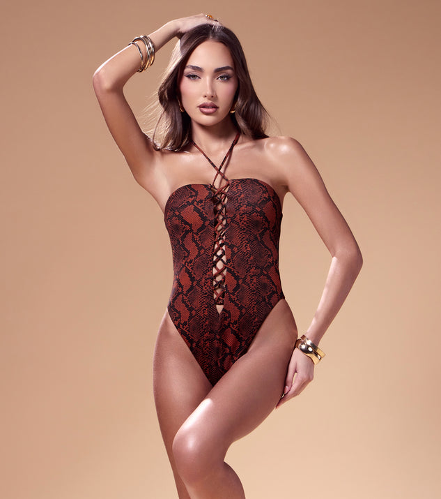 Windsor Untamed Energy Snake Print Swimsuit - Image 3