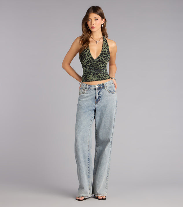 Windsor Untamed Mood Leopard Halter Top - Image 3