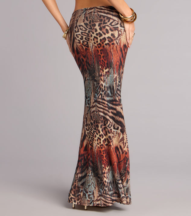 Windsor Untamed Vibes Animal Print Maxi Skirt - Image 3