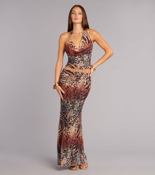 Windsor Untamed Vibes Animal Print Maxi Skirt - Image 2