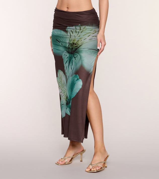 Windsor Vacay-Coded Tropical Floral Print Maxi Skirt - Image 2