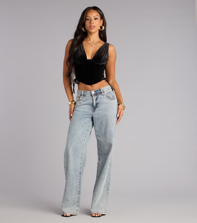 Windsor Velvet Temptation Corset Crop Top - Image 3
