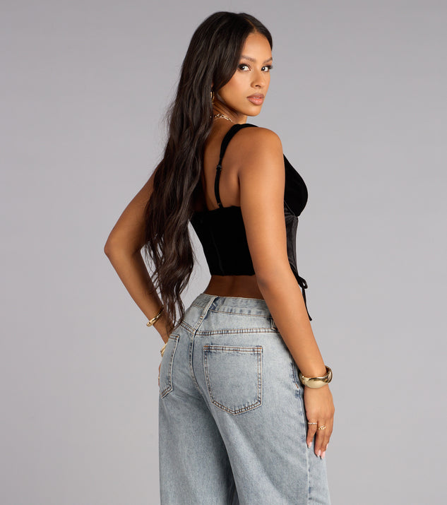Windsor Velvet Temptation Corset Crop Top - Image 2