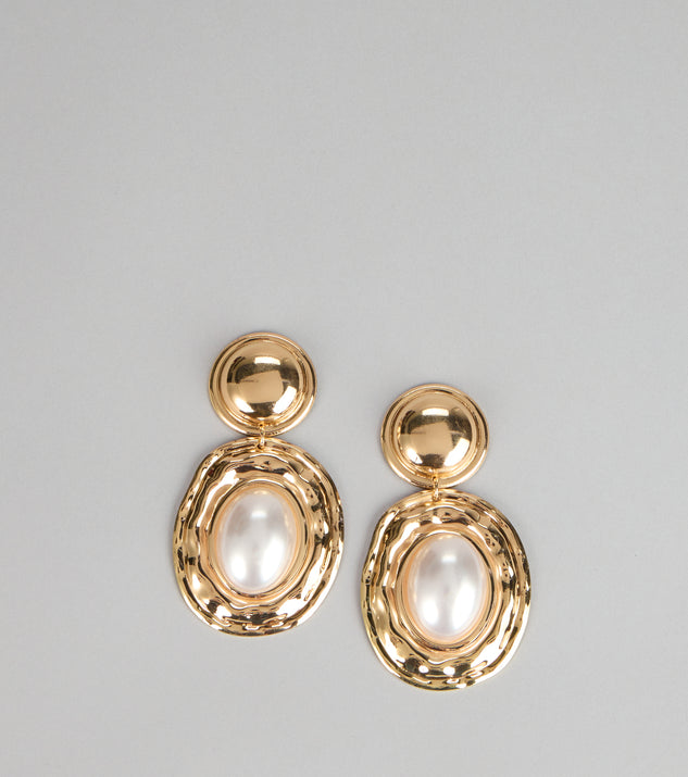 Windsor Vintage Glam Pearl Statement Earrings - Image 2