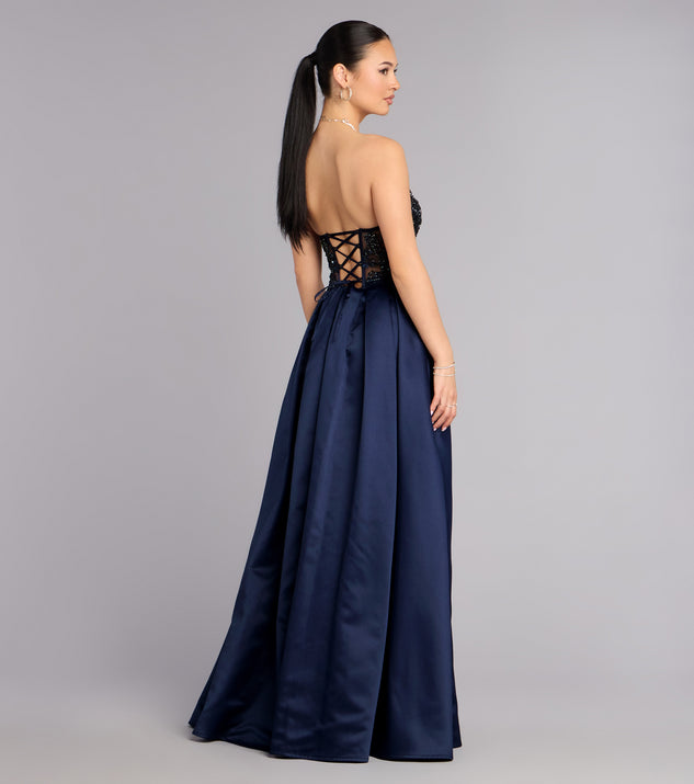 Windsor Vivian Satin High Low Formal Dress - Image 2