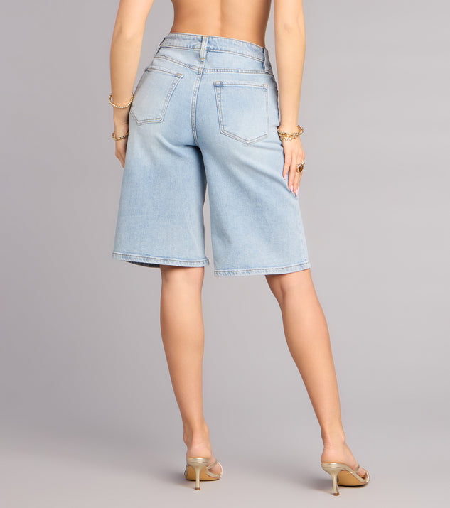 Windsor Weekend Cool Mid-Rise Denim Jorts - Image 3