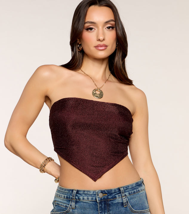 Windsor Weekend Glow Up Hanky Hem Tube Top - Image 3