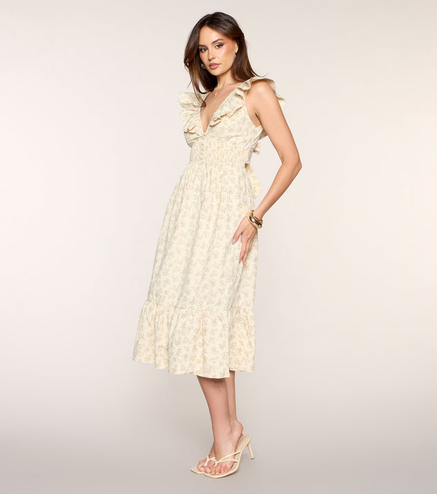 Windsor Weekend Romance Floral Cotton Midi Dress - Image 3