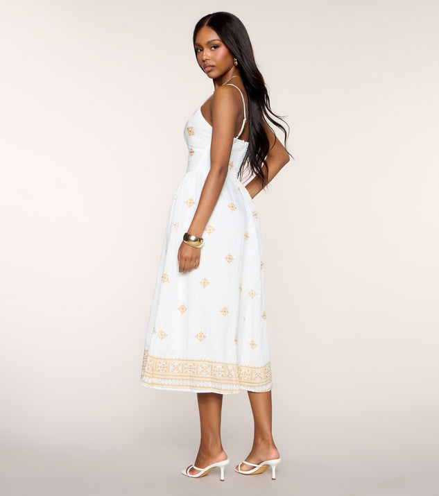 Windsor Weekend Wandering Embroidered A-Line Midi Dress - Image 2