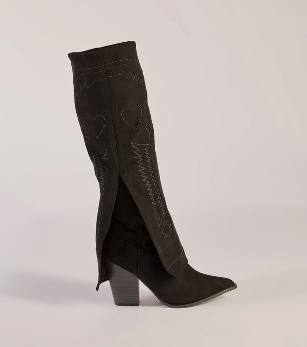 Windsor Western Flair Foldover Under-The-Knee-Boots - Image 2