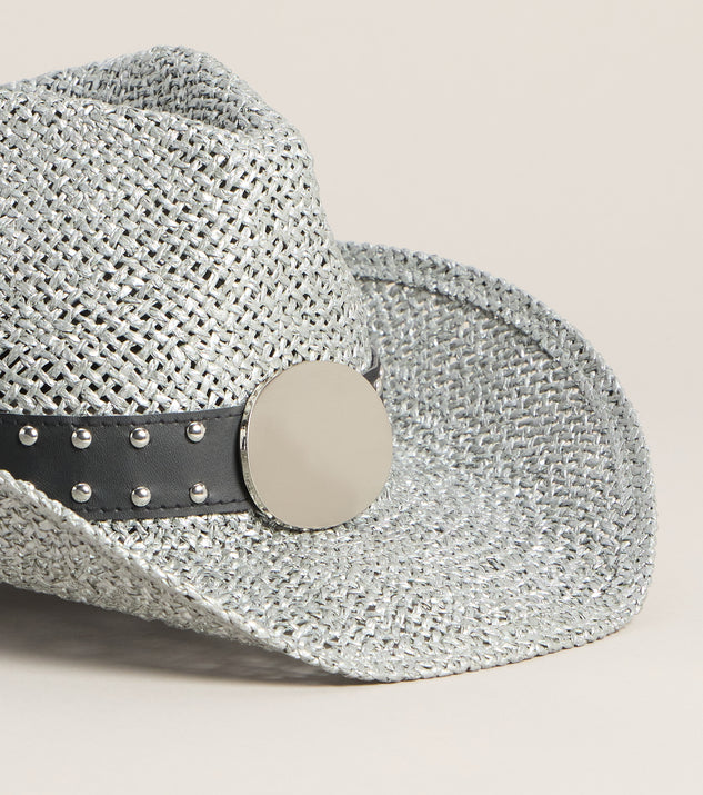 Windsor Western Glam Metallic Straw Cowboy Hat - Image 3