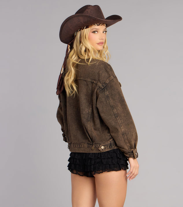 Windsor Western Muse Oversized Denim Jacket - Image 2