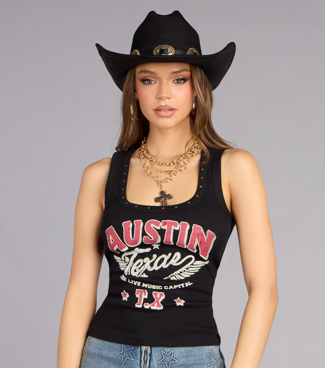 Windsor Western Nights Texas Graphic Tank Top - Image 3