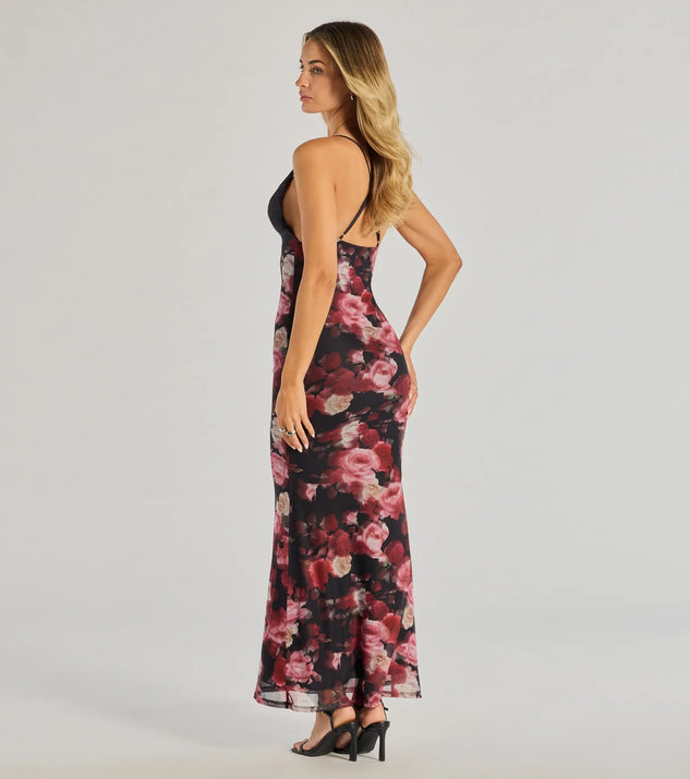 Windsor Whimsical Blooms Sleeveless Floral Maxi Dress - Image 2