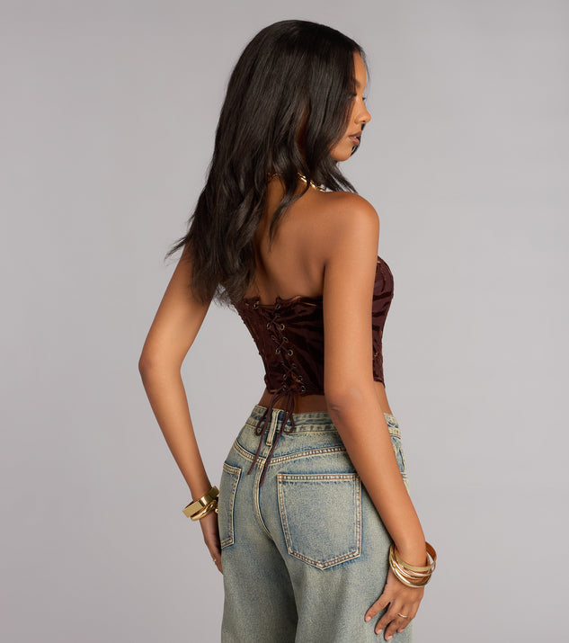 Windsor Wild At Heart Lace Up Bustier Top - Image 3