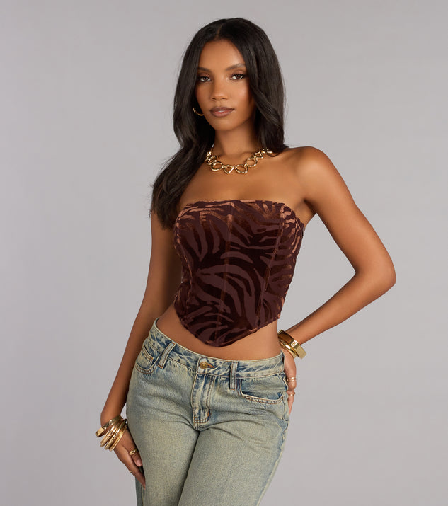 Windsor Wild At Heart Lace Up Bustier Top - Image 2