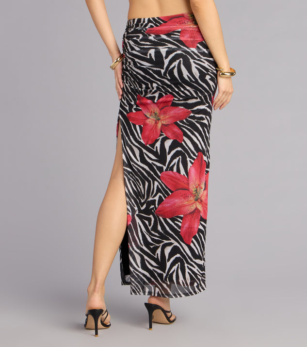 Windsor Wild Instinct Zebra Floral Skirt - Image 3