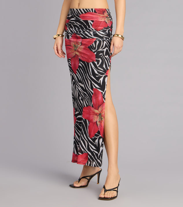 Windsor Wild Instinct Zebra Floral Skirt - Image 2