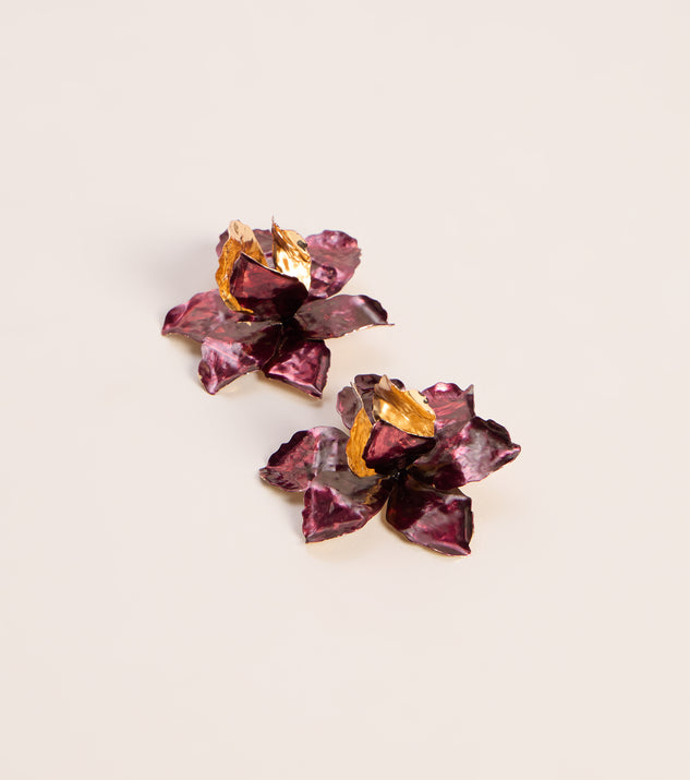 Windsor Wild Orchid Stud Earrings - Image 3