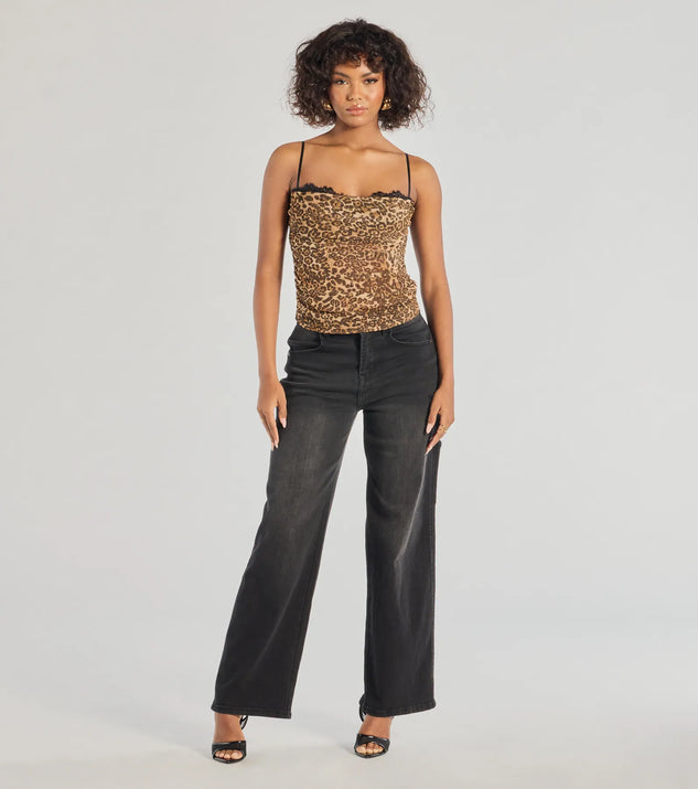 Windsor Wild Vibes Leopard Print Sleeveless Top - Image 3