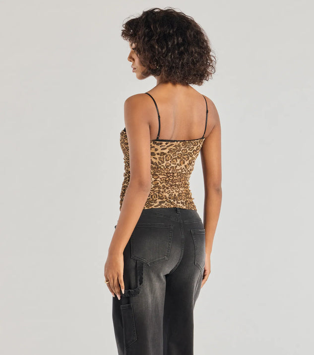 Windsor Wild Vibes Leopard Print Sleeveless Top - Image 2