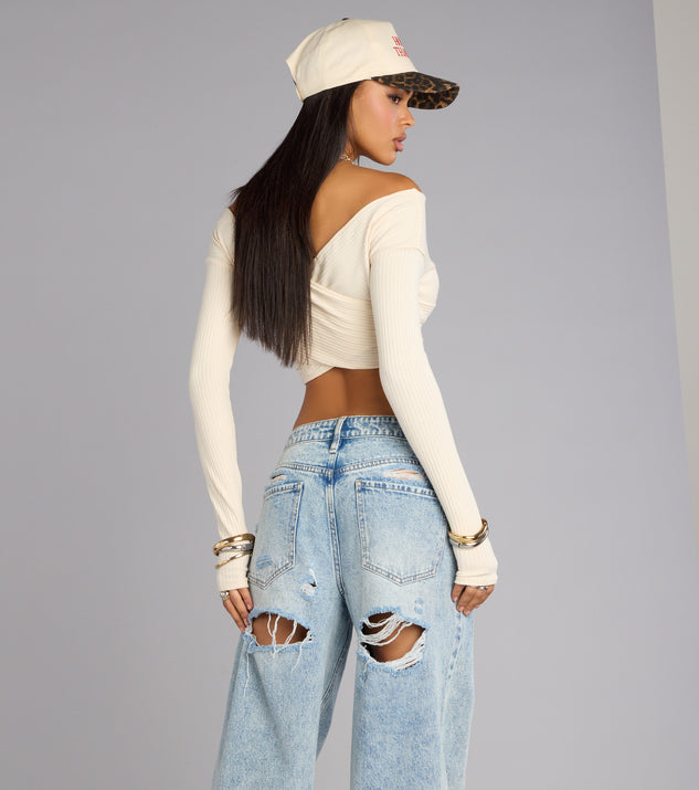 Windsor Wrap It Up Ribbed Crop Top - Image 2