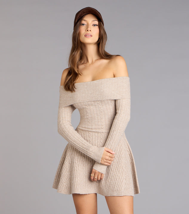 Windsor Wrapped Up Cute Off-The-Shoulder Dress - Image 2