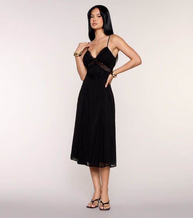 Windsor Written In Lace Chiffon Midi Dress - Image 3