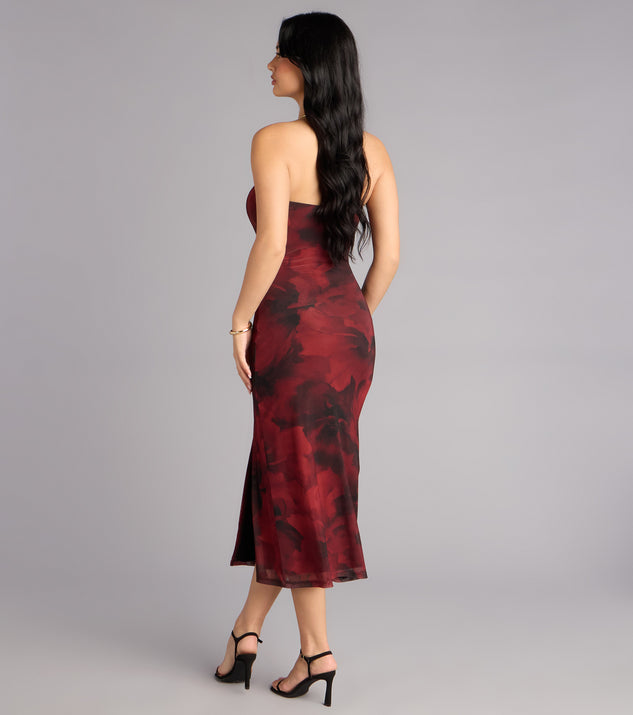 Windsor Written In Roses Strapless Midi Dress - Image 2