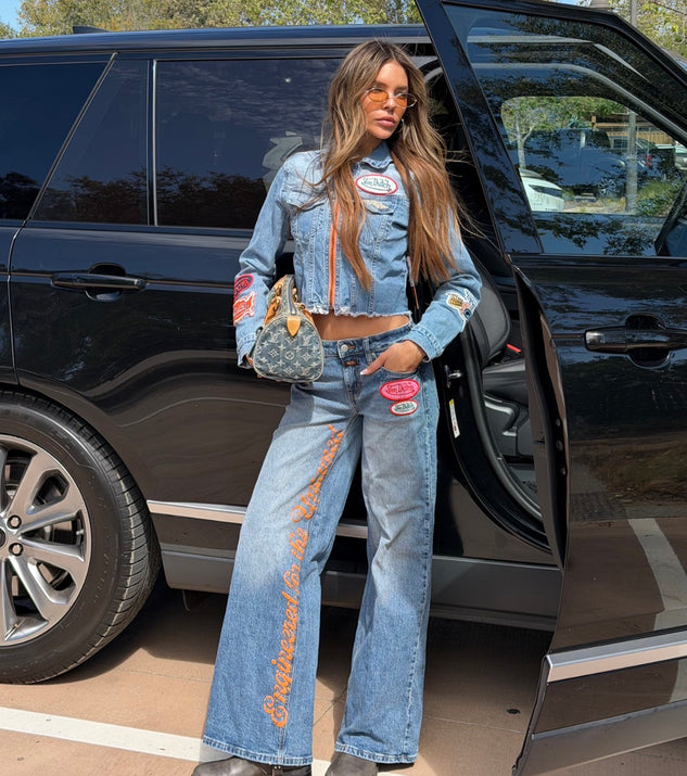 Windsor Windsor x Von Dutch Logo Mid-Rise Denim Jeans