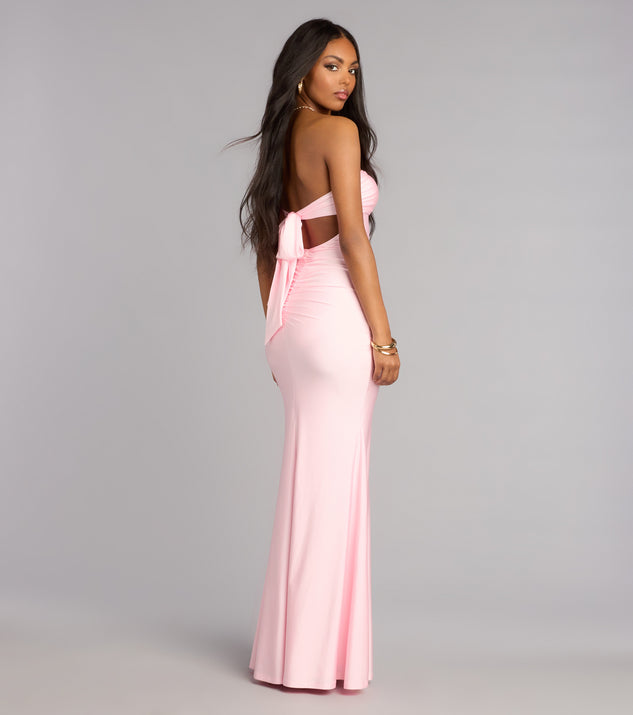 Windsor Zooey Faux Pearl Trim Mermaid Formal Dress - Image 2
