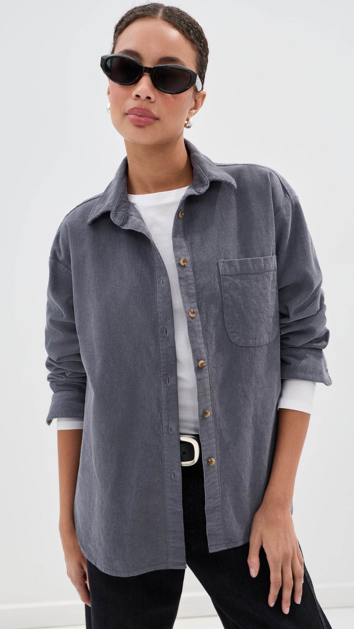 LE BOP Winnie Corduroy Button Down Shirt